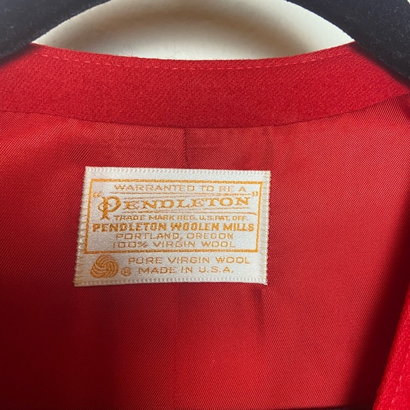 Pendleton Vibrant Red Women's Virgin Wool Blazer - Picture 2 of 9